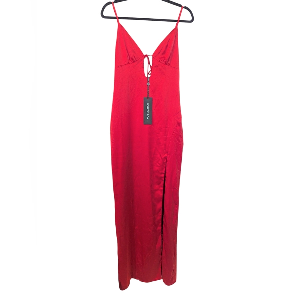 WHITE FOX Feelings On Safety Red Maxi Dress Small